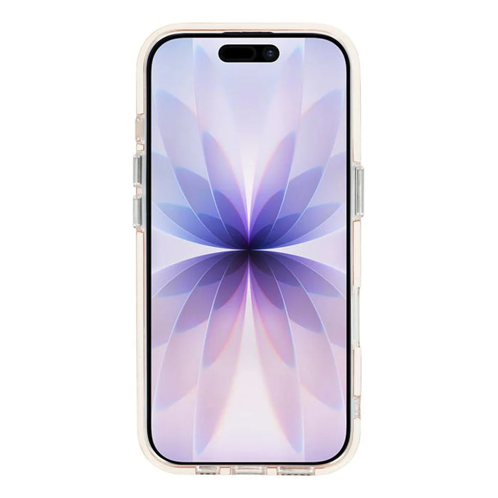 For iPhone 17 Magnetic Case Glitter Clear PC TPU Protective Cover - Rose - 3