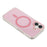 For iPhone 17 Magnetic Case Glitter Clear PC TPU Protective Cover - Rose - 5