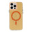 For iPhone 16 Pro Max Magnetic Case Glitter Clear PC TPU Protective Cover - Orange - 2