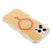 For iPhone 16 Pro Max Magnetic Case Glitter Clear PC TPU Protective Cover - Orange - 5