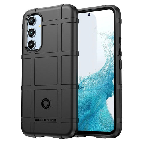 For Samsung Galaxy A54 5G Protective Phone Case Rugged Square Grid Texture TPU Cover - Black - 1