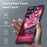 For Samsung Galaxy S22 Ultra 5G Magnetic Case Artistic Paint Metal PC TPU Phone Cover with Lens Protector - Pink Purple Nebula - 2