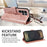 For Samsung Galaxy S25 Ultra Wallet Case Embossed Mandala Pattern PU Leather + TPU Cover with Wrist Strap - Rose Gold - 2
