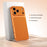 For iPhone 17 Pro Phone Case Lambskin Texture PC TPU PU Leather Shockproof Protective Cover - Orange - 2