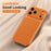 For iPhone 17 Pro Phone Case Lambskin Texture PC TPU PU Leather Shockproof Protective Cover - Orange - 3