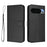 For Google Pixel 11 Pro XL Wallet Case RFID Blocking Calf Texture Leather Stand Phone Cover with Strap - Black - 1