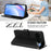 For Google Pixel 11 Pro XL Wallet Case RFID Blocking Calf Texture Leather Stand Phone Cover with Strap - Black - 4