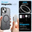 NORTHJO For iPhone 14 Magnetic Case Translucent Matte Shockproof Phone Cover Set with Front Screen Protector + Lens Film - Black - 2