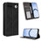 For Realme 16 5G Leather Case Wallet Stand Retro Texture Phone Cover - Black - 1