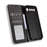 For Realme 16 5G Leather Case Wallet Stand Retro Texture Phone Cover - Black - 5