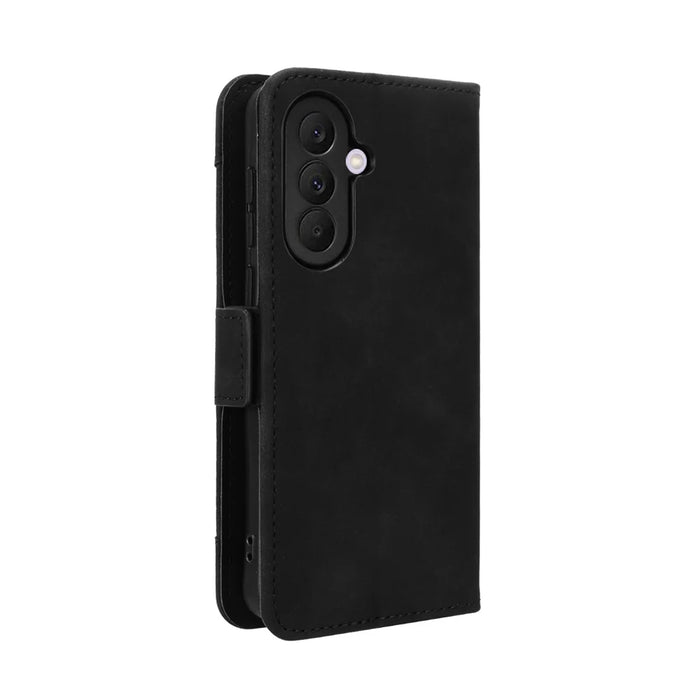 For Samsung Galaxy A37 5G Leather Case Phone Wallet Cover with Multiple Card Slots - Black - 7