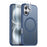 NORTHJO For iPhone 16 Plus Magnetic Case Translucent Matte Shockproof Phone Cover Set with Front Screen Protector + Lens Film - Blue - 1