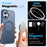 NORTHJO For iPhone 16 Plus Magnetic Case Translucent Matte Shockproof Phone Cover Set with Front Screen Protector + Lens Film - Blue - 2