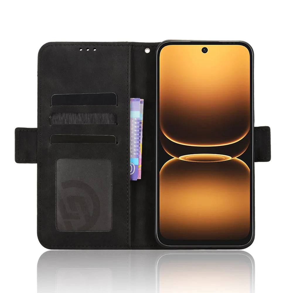 For Infinix Smart 20 4G Leather Case Phone Wallet Cover with Multiple Card Slots - Black - 5
