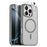 NORTHJO For iPhone 16 Pro Magnetic Case Translucent Matte Shockproof Phone Cover Set with Front Screen Protector + Lens Film - Grey - 1