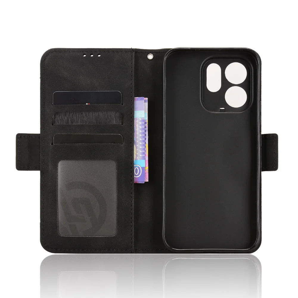 For vivo V70 Elite 5G / vivo V70 5G Leather Case Phone Wallet Cover with Multiple Card Slots - Black - 4