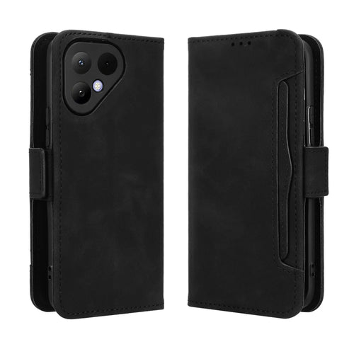 For TECNO Pova Curve 2 5G Leather Case Phone Wallet Cover with Multiple Card Slots - Black - 1