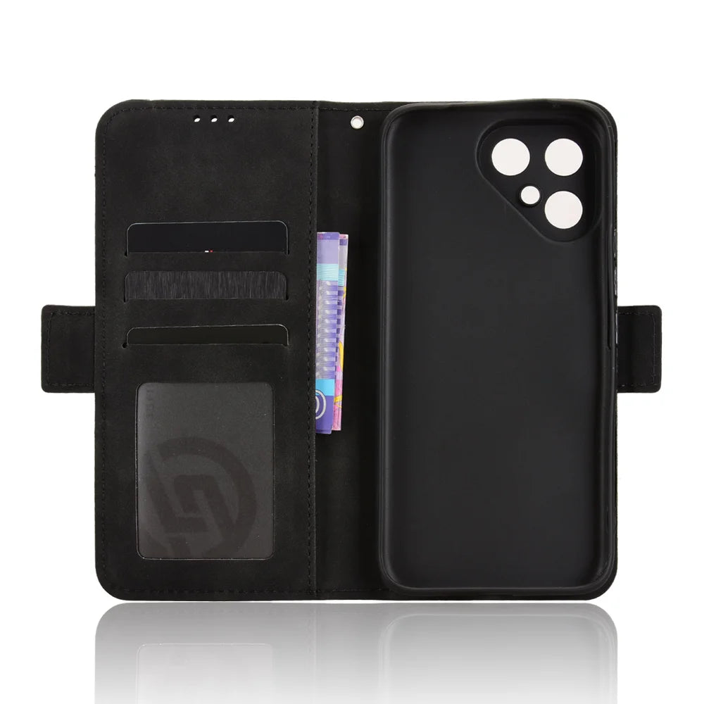 For TECNO Pova Curve 2 5G Leather Case Phone Wallet Cover with Multiple Card Slots - Black - 4