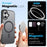 NORTHJO For iPhone 17 Magnetic Case Translucent Matte Shockproof Phone Cover Set with Front Screen Protector + Lens Film - Black - 2