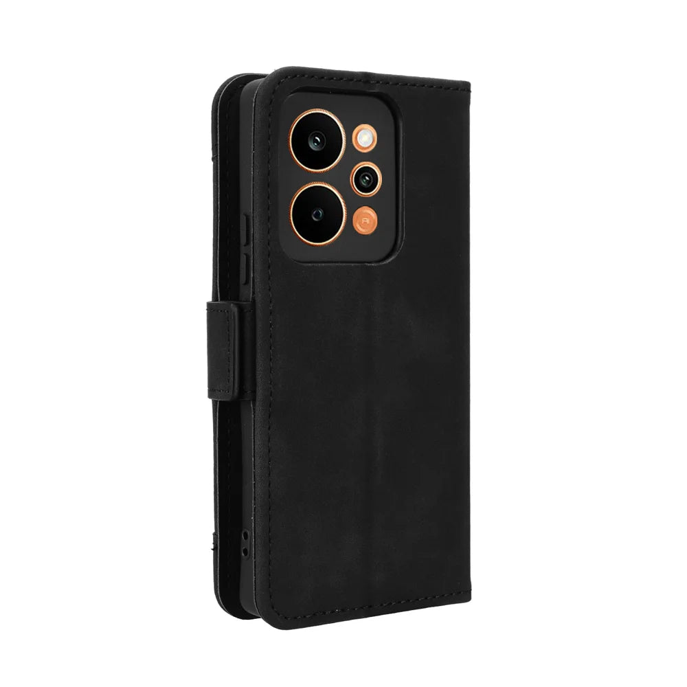 For Realme P4 Power 5G Leather Case Phone Wallet Cover with Multiple Card Slots - Black - 7