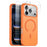 NORTHJO For iPhone 17 Pro Max Magnetic Case Translucent Matte Shockproof Phone Cover Set with Front Screen Protector + Lens Film - Orange - 1
