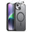 NORTHJO 5 in 1 Set for iPhone 14 Plus Magnetic Case Translucent Matte Shockproof Phone Cover with 2Pcs Front Screen Protector + 2Pcs Lens Film - Black - 1