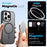NORTHJO 5 in 1 Set for iPhone 14 Pro Magnetic Case Translucent Matte Shockproof Phone Cover with 2Pcs Front Screen Protector + 2Pcs Lens Film - Black - 2