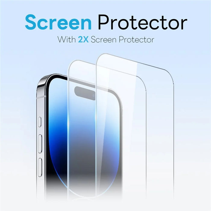 NORTHJO 5 in 1 Set for iPhone 14 Pro Max Magnetic Case Translucent Matte Shockproof Phone Cover with 2Pcs Front Screen Protector + 2Pcs Lens Film - Pink - 3