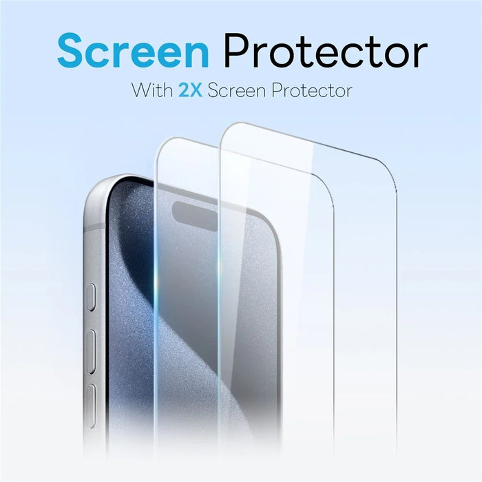NORTHJO 5 in 1 Set for iPhone 15 Pro Max Magnetic Case Translucent Matte Shockproof Phone Cover with 2Pcs Front Screen Protector + 2Pcs Lens Film - Pink - 3
