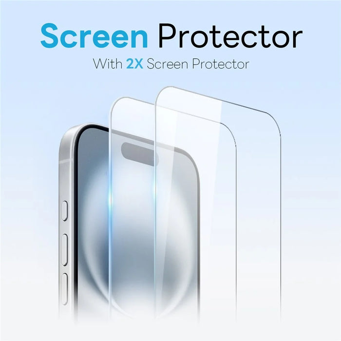 NORTHJO 5 in 1 Set for iPhone 16 Magnetic Case Translucent Matte Shockproof Phone Cover with 2Pcs Front Screen Protector + 2Pcs Lens Film - Orange - 3