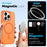 NORTHJO 5 in 1 Set for iPhone 16 Pro Max Magnetic Case Translucent Matte Shockproof Phone Cover with 2Pcs Front Screen Protector + 2Pcs Lens Film - Orange - 2