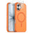 NORTHJO 5 in 1 Set for iPhone 17 Magnetic Case Translucent Matte Shockproof Phone Cover with 2Pcs Front Screen Protector + 2Pcs Lens Film - Orange - 1