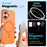 NORTHJO 5 in 1 Set for iPhone 17 Magnetic Case Translucent Matte Shockproof Phone Cover with 2Pcs Front Screen Protector + 2Pcs Lens Film - Orange - 2