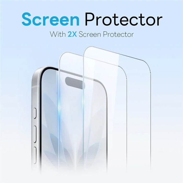 NORTHJO 5 in 1 Set for iPhone 17 Magnetic Case Translucent Matte Shockproof Phone Cover with 2Pcs Front Screen Protector + 2Pcs Lens Film - Orange - 3