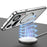 For Nothing Phone (4a) Pro Magnetic Case Aluminium Alloy PC Matte Phone Cover Pop-Up Snap Lock - Silver - 2