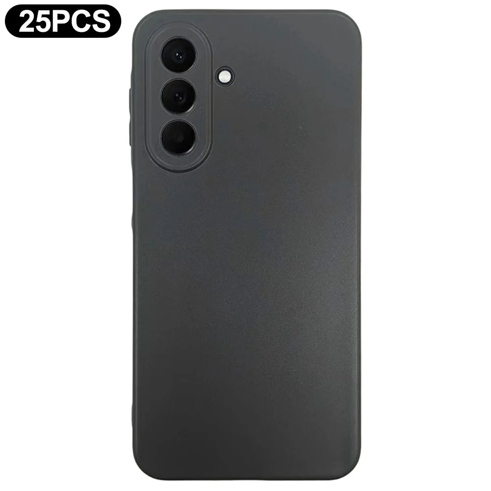 25Pcs For Samsung Galaxy A27 5G Phone Case 1.2mm TPU Matte Phone Cover - Black - 1