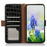 For Google Pixel 11 Pro XL Case RFID Blocking Wallet Crocodile Texture Genuine Cow Leather Phone Cover - Black - 2