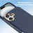 For iPhone 16 Plus Case Compatible with MagSafe Carbon Fiber Texture Shockproof Leather TPU PC Protective Cover - Sapphire - 6