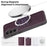 For Samsung Galaxy A37 5G Magnetic Case Leather Back Phone Cover - Dark Purple - 5