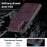 For Samsung Galaxy A57 5G Magnetic Case Leather Back Phone Cover - Dark Purple - 4