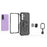 For Samsung Galaxy A37 5G Case Rotatable Ring Kickstand PC + TPU Shockproof Phone Cover - Black - 6