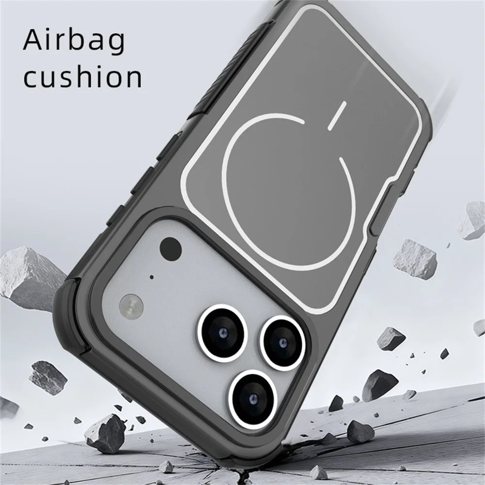 For iPhone 18 Pro / 17 Pro Magnetic Case Removable Backplate Shockproof PC TPU Cover - Black - 4