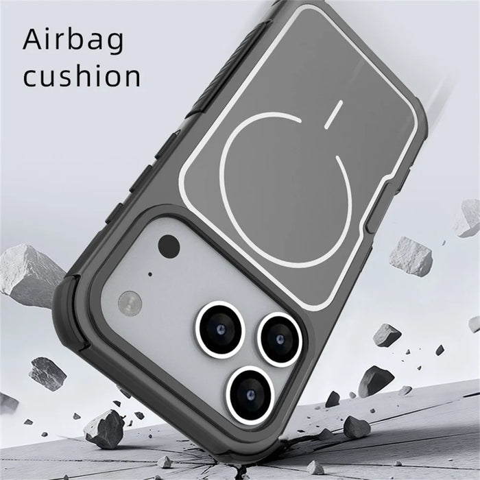 For iPhone 18 Pro Max / 17 Pro Max Magnetic Case Removable Backplate Shockproof PC TPU Cover - Black - 4