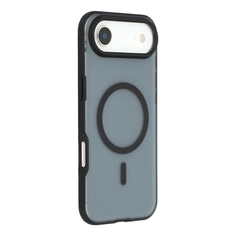 For iPhone Air Magnetic Case Anti-fingerprint Soft-touch Shockproof  TPU + PC Cover - Black - 1