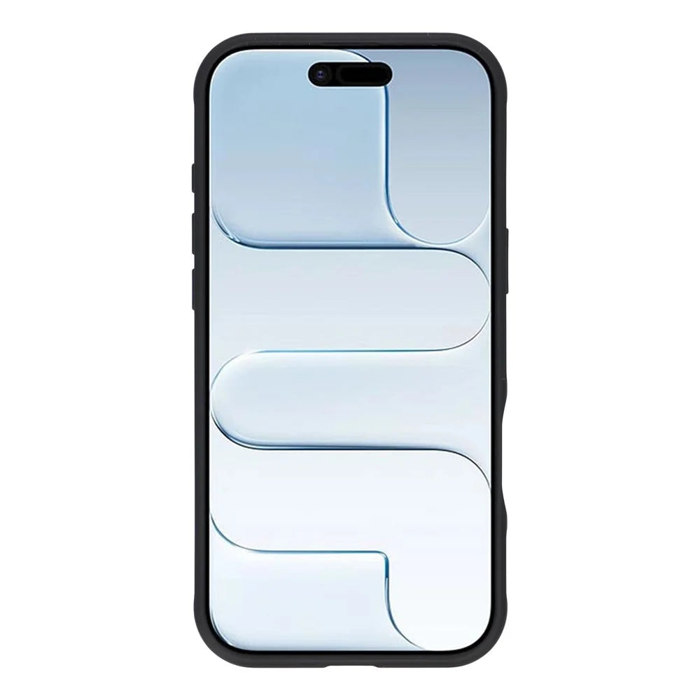 For iPhone Air Magnetic Case Rotating Ring Kickstand PC + TPU Skin-touch Phone Cover - Transparent Black - 3