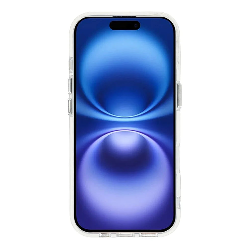 For iPhone 16 Starlight Glitter Magnetic Case TPU + PC Shockproof Cover Compatible with Magsafe - Transparent Black - 3