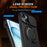 For iPhone 13  /  14 Case Magnetic Case Ring Kickstand Slide Camera Cover TPU PC Hybrid Phone Shell - Black - 5
