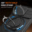 For iPhone 14 Pro Case Magnetic Case Ring Kickstand Slide Camera Cover TPU PC Hybrid Phone Shell - Black - 3