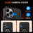 For iPhone 14 Pro Case Magnetic Case Ring Kickstand Slide Camera Cover TPU PC Hybrid Phone Shell - Black - 6