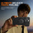 For iPhone 14 Pro Case Magnetic Case Ring Kickstand Slide Camera Cover TPU PC Hybrid Phone Shell - Black - 7